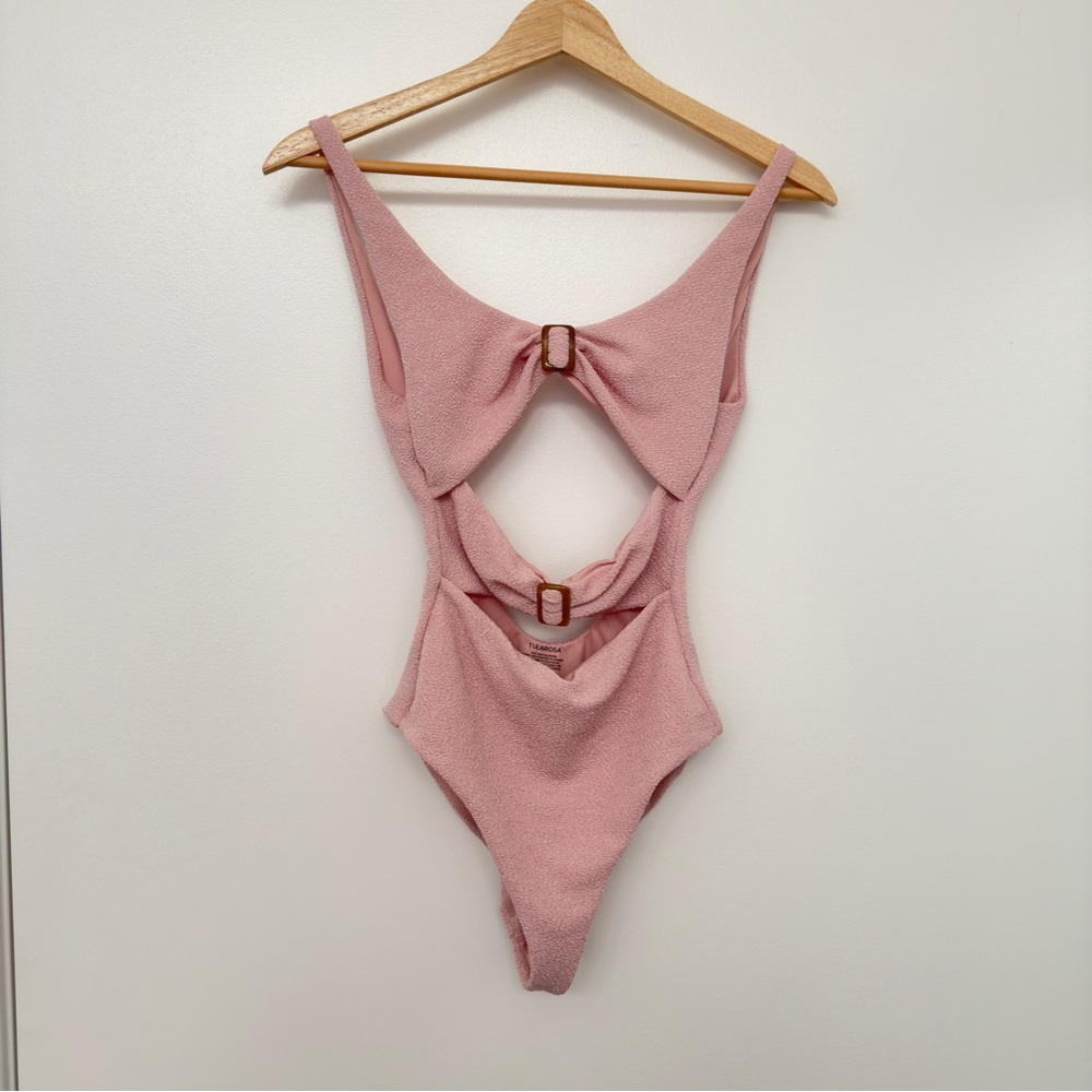 Tularosa Blush Pink Textured Swimsuit